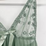 Womens Sage Green Sheer Lace Mesh Babydoll Chemise Lingerie Size M Fairycore Size M Photo 1