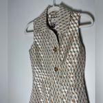 Tuckernuck  NWT Ocean Spray Sleeveless Cheyenne Dress size XS tan/blue geo print Photo 7