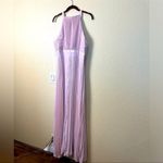 ASOS Design Bridesmaid Pleated Pinny Maxi Dress with Satin Wrap NWT 12 Pink Photo 5