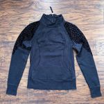 Lululemon • Floral Flock Pullover sweatshirt mock neck velvet kangaroo pocket Photo 0