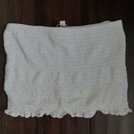 EXPRESS White Ribbed & Stitched Tube Top Photo 0