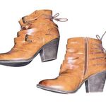 NWOB Pop Peeler Leather Ankle Boots size 7M Brown Photo 0