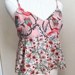 Yaki and Yeti Y2K Cropped Babydoll Blouse Floral Strawberry Pink Peplum Blouse Size M Photo 0