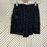 Good American Sheer Zebra Running Shorts Black Photo 5