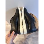 The Office Of Angela Scott Mr. Simone Black Leather Platform Oxford Shoes Size 7 Photo 4