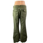 Loft Made and Loved Green Button Fly Flared Bootcut Bell Bottom Denim Jeans Sz 8 Photo 1
