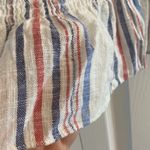 Draper James  white striped cotton tank Americana metallic‎ thread size M Photo 3