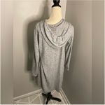 Cable & Gauge Cable Gauge Gray Heathered Knit Quarter Zip Hoodie Dress Mini Casual Lounge S Photo 1