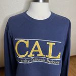 3/$30 Jansport Vintage Sweatshirt Blue CAL University California Berkeley Crop Size M Photo 2