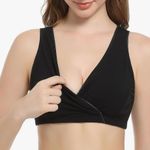 3 Pack Cotton Maternity Nursing Bras. Size XL Black Photo 4