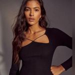 Abercrombie & Fitch Black Knit Ribbed Long Sleeve Mini Dress Photo 2