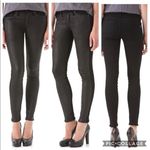 Rag and Bone Hyde Genuine Leather Panel Jeans Size 27 Coal Photo 3