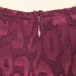 Adrianna Papell  Women’s Textured Pattern Net Bust Burgundy Tank A-Line Dress Photo 6