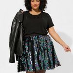 Torrid Mini Pailettes Sequin High Waist A-Line Side Pockets Mini Skirt Size 2X Photo 0