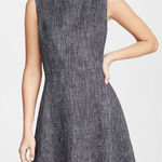 Theory  Dart Mini Herringbone Sleeveless Fit & Flare Dress Size 10 Photo 0