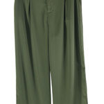 Forever 21 Womens Pants High Waist Pleated Wide Leg Olive Green M Photo 0