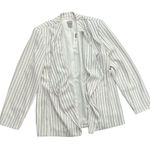 Chico's NWT Chico’s Striped Drape Blazer Long Sleeve Jacket | White/Black | 1 (US 8-10) Photo 2