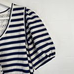 See By Chloe Size 4 Shift Dress Striped Blue White Ruffle Front Nautical Resort Photo 6