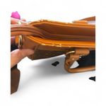 Jose Hess Brown Monogram Satchel Bag – Faux Leather Shoulder Tote 14” Photo 5