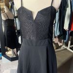 Almost Famous apron babydoll mini black lace dress padded size XL sleeveless NWT Photo 0