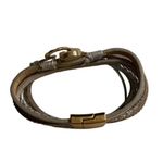 None Silver Gold Wrap Bracelet Sparkle Heart Glam Layered Style Photo 2