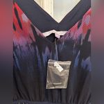 Carmen Marc Valvo Maxi Dress Watercolor Bohemian Sparkle Bead Plus Size 1X NWT Photo 11