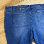 Women's Avenue Denim Skinny Jeans BOHO Embroidered Flower On Leg Plus Size 30 Blue Photo 5