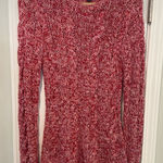 Brooks Brothers Brooks Brother Size S Hand Knit Red Pink Silk Cashmere Blend Cableknit Sweater Photo 0