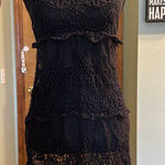 Step In Style Y2K black crocheted coverup mini dress One Size cotton whimsigoth Photo 0