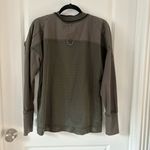 Olive Green Football Graphic Long Sleeve Shirt Photo 2