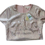 Michael Kors Sequined Zebra-Print Cropped Top | Large NWT Photo 0