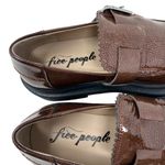 Free People  Mackenzie Brown Patent Leather Loafers 7.5 Photo 3