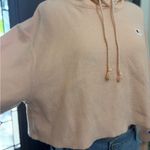 Champion Womens Peach Reverse Weave Cropped Cut Off Pullover Hoodie | Size XL Photo 5
