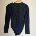 ZARA NWT  black crinkle square neck long sleeve bodysuit Photo 10