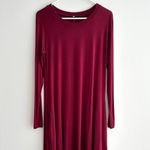 Amazon Set of 2 Long Sleeve A-Line Skater Dresses, Bright Red/Maroon, Size Small Photo 8