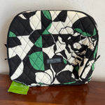Vera Bradley NWT  Imperial Rose Large Zip Cosmetic Makeup Bag Green Black Travel Photo 0