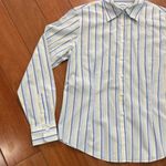 Brooks Brothers Brooks Brother Women’s Fitted Non-Iron Stretch Cotten Classic Striped Shirt Sz 8 Photo 4