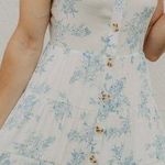 Altar'd State | White Floral Engagement Bachelorette Dress Lined Size Medium Photo 0