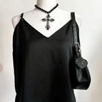 A New Day Black Goth Tank Top, Y2K 2000s Grunge Gothic‎ Retro Large Photo 0