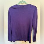 Coldwater Creek ‎ Silk Blend Bead Detail Cardigan Purple Size S Photo 3