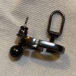 Christian Dior Dior 30 MONTAIGNE EARRING Ruthenium-Finish Metal with Gray Resin Pearl Photo 5