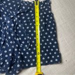 Loft Navy Printed Paperbag Shorts – Size M – Summer Tie Waist Photo 8