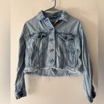 American Eagle  Denim Cropped Distressed Jean Jacket Photo 0