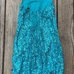 Wild Fable NWT | size medium | Sparkling Blue Sequin Dress with lace up back Photo 6
