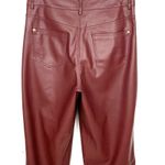 Anthropologie  Pilcro The Breaker Faux Leather Pants Burgundy Red Crop Size 28 Photo 12
