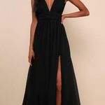 Lulu’s Heavenly Hues Black Maxi Dress Photo 0