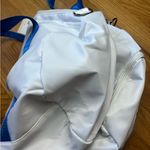 Halara NWT Weekender White & Blue Zipper Gym Duffle Bag with Shoulder Straps Photo 7