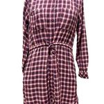 H&M  women’s plaid long sleeve shirt dress size 2 Photo 0