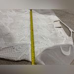 MoolbyYoungZari white sheer lace floral overlay puff sleeve night out party Size L Photo 3