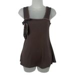 Arden B  Square Neck Tank Brown Purple Top Sz S Photo 2